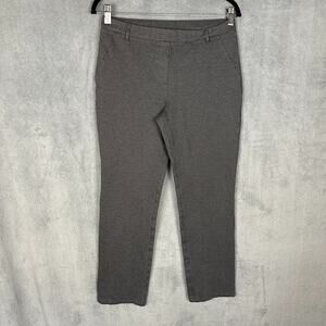 Quince Pants Womens Medium Gray Ultra Stretch Ponte Straight Leg Career Preppy